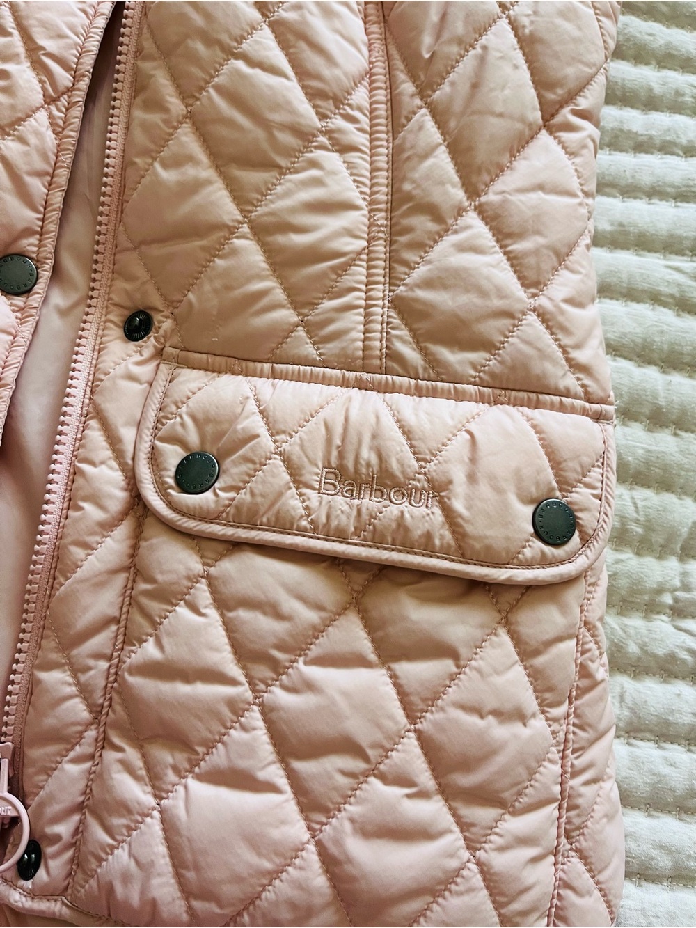 Barbour Pink Quilted Sleeveless Vest otterburn gilet - Picture 3 of 7
